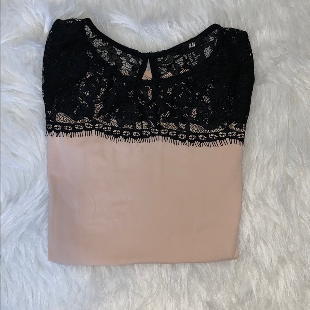 Nude Beige &black top